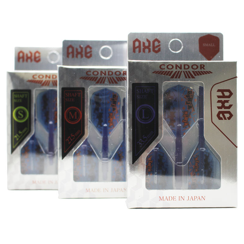 CONDOR AXE GINJA NINJA SHAPE CLEAR BLUE Darts Flight – Dartsbuddy.com