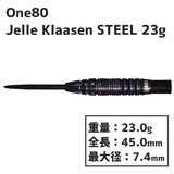 One80 Jelle Klaasen STEEL 23g Darts Barrel - Dartsbuddy.com