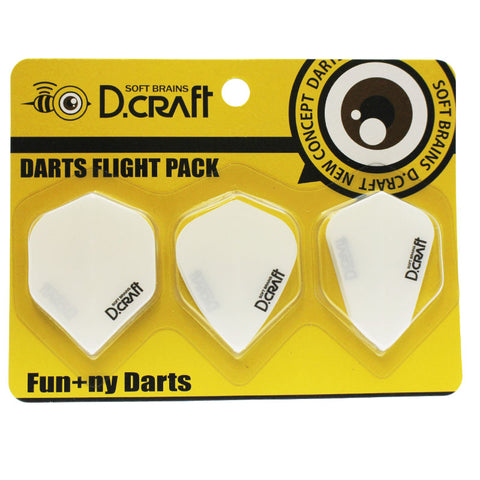 D-craft Flight pack B White STANDARD KITE FANTAIL - Dartsbuddy.com