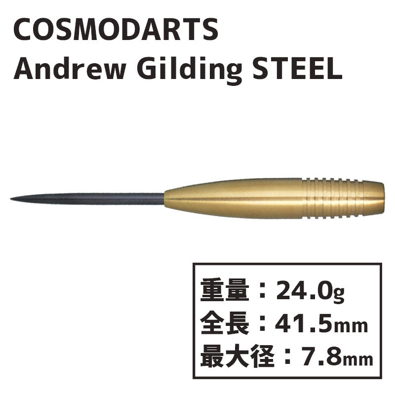 COSMO DISCOVERY LABEL Andrew Gilding STEEL Darts Barrel HardDarts