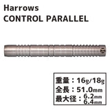 Harrows CONTROL PARALLEL Darts Barrel - Dartsbuddy.com
