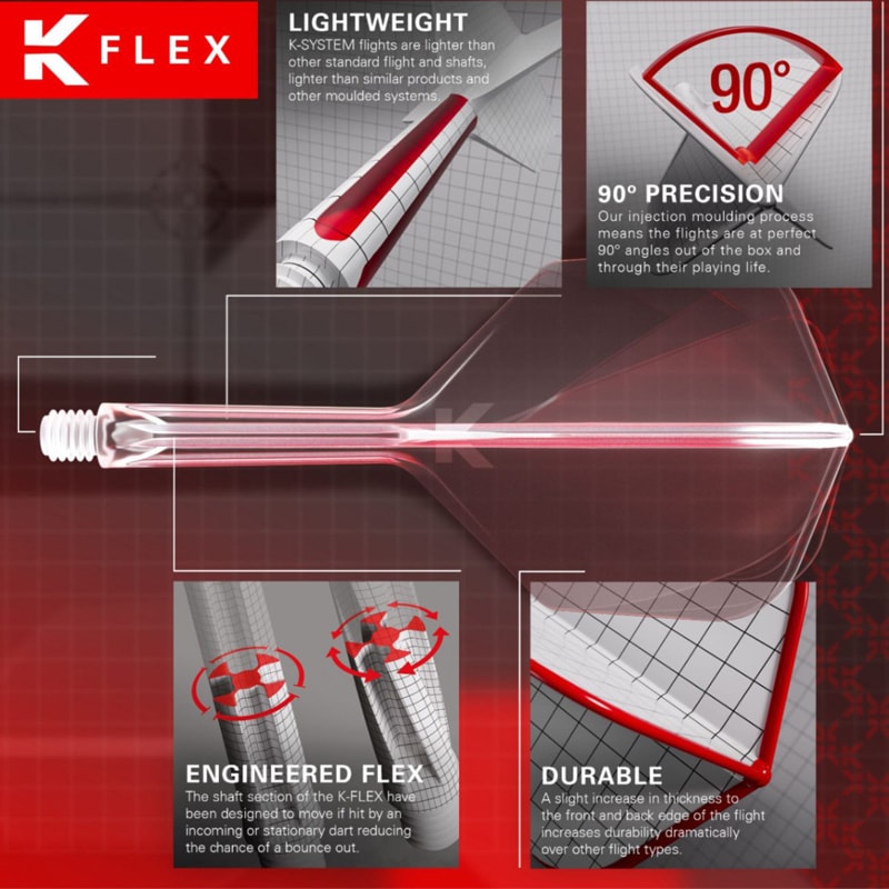 K-FLEX SHAPE Double Color Gradation Darts Flight –