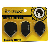 D-craft Flight pack A Black SHAPE SLIM TEARDROP - Dartsbuddy.com