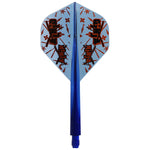 CONDOR AXE GINJA NINJA STANDARD Clear Blue Darts Flight - Dartsbuddy.com