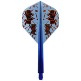 CONDOR AXE GINJA NINJA STANDARD Clear Blue Darts Flight - Dartsbuddy.com