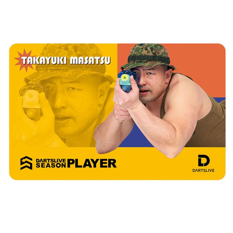 DARTSLIVE PLAYER GOODS 3rd Takayuki Masatsu darts live card - Dartsbuddy.com