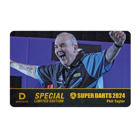 DARTSLIVE SUPER DARTS2024 Phil Taylor darts live card DartsLive theme - Dartsbuddy.com