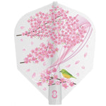 8 flight eightflight WHITE SAKURAHUBUKI SHAPE 桜吹雪 - Dartsbuddy.com