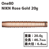 One80 NIKN Rose Gold Darts Barrel - Dartsbuddy.com