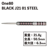 One80 Black J21 01 STEEL - Dartsbuddy.com