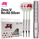 S4 Darts Zeus V Re:All Silver Barrel - Enhanced Front-Weighted Design