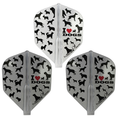 Fit Flight AIR I LOVE DOGS SHAPE Darts Flight - Dartsbuddy.com