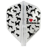 Fit Flight AIR I LOVE DOGS SHAPE Darts Flight - Dartsbuddy.com