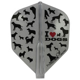 Fit Flight AIR I LOVE DOGS SHAPE Darts Flight - Dartsbuddy.com