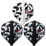 Fit Flight Printed I LOVE CATS Standard Darts Flight - Dartsbuddy.com
