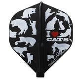 Fit Flight Printed I LOVE CATS Standard Darts Flight - Dartsbuddy.com