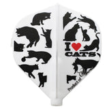 Fit Flight Printed I LOVE CATS Standard Darts Flight - Dartsbuddy.com