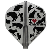 Fit Flight AIR I LOVE CATS Standard Darts Flight - Dartsbuddy.com