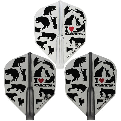 Fit Flight AIR I LOVE CATSSHAPE Darts Flight - Dartsbuddy.com