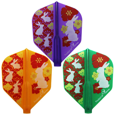 Fit Flight Printed Flower Rabbit Shape Darts Flight - Dartsbuddy.com