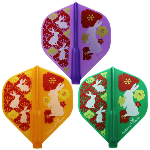 Fit Flight Printed Flower Rabbit Standard Darts Flight ] - Dartsbuddy.com