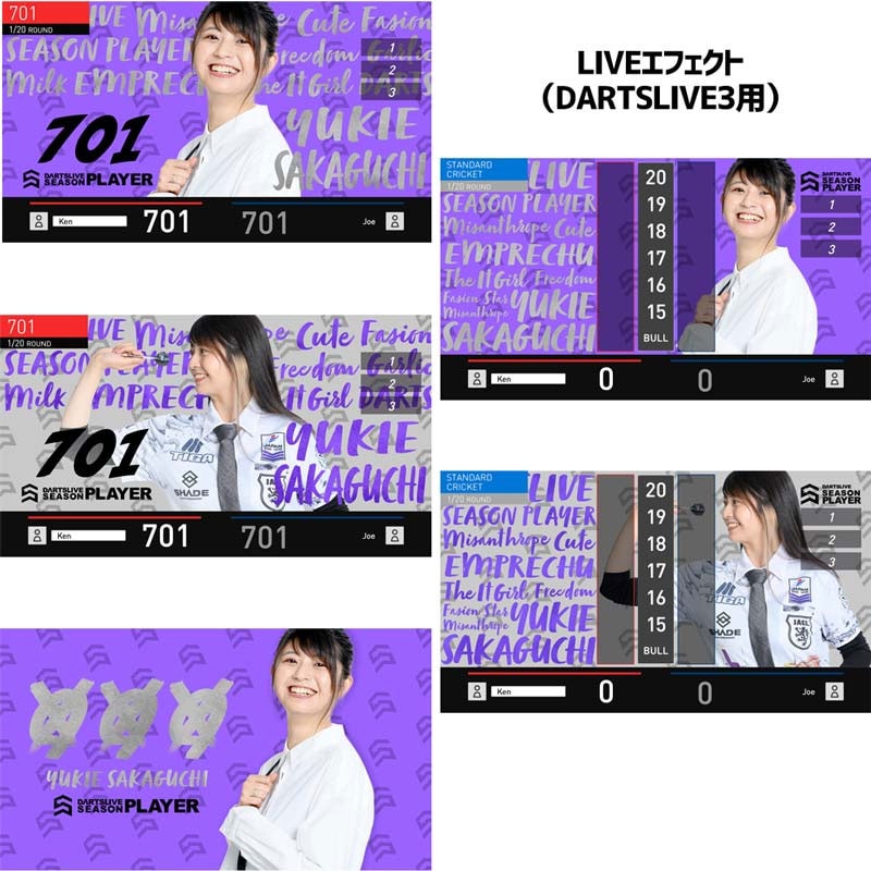 ダーツライブ プレイヤーグッズ YUKIE SAKAGUCHI DARTSLIVE PLAYER GOODS 4th Yukie Sakaguchi darts live card