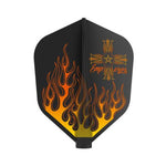 8 FLIGHT HOSHINO G3 SHAPE BLACK Darts Flight - Dartsbuddy.com